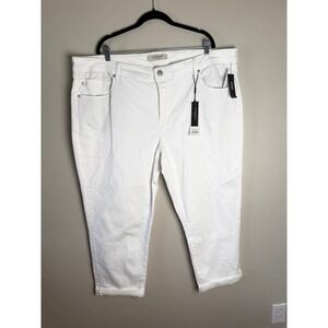 NWT Liverpool Los Angeles Eco The Keeper Boyfriend Jeans Plus White Stretch